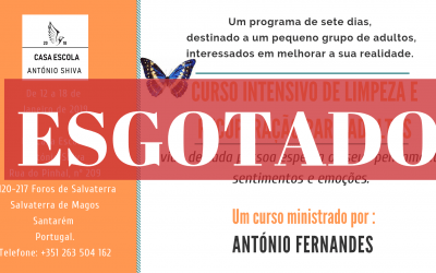 Curso intensivo de limpeza e recuperação para adultos- 12 a 18 Janeiro 2019